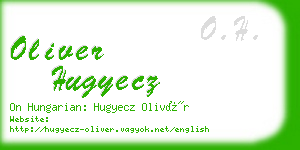 oliver hugyecz business card